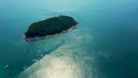 aerial view of ko man near kata beach in phuket, thailand