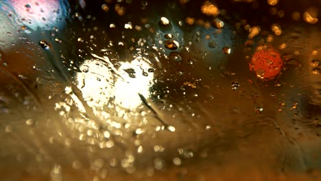 rain drops on windshield