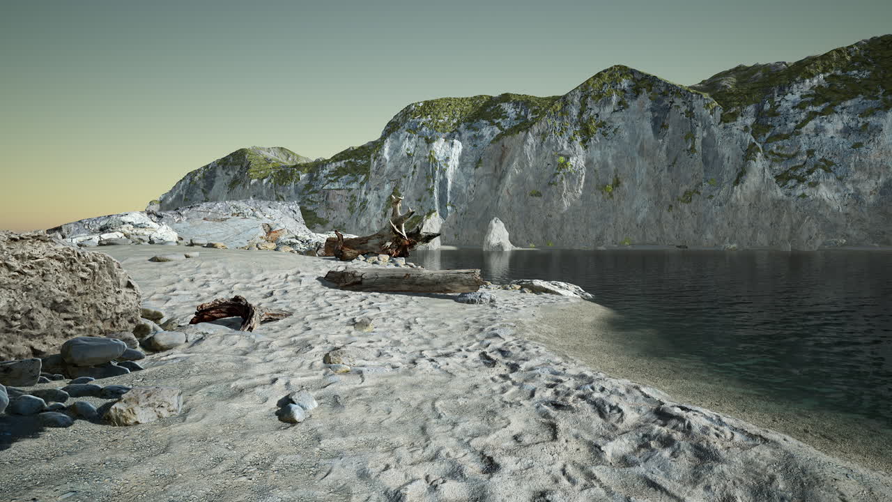 ⁇ 은 날 에 모래암 절벽