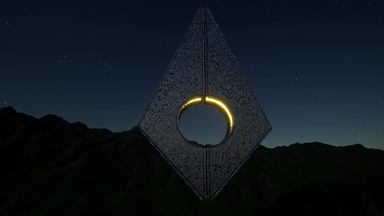 fantasía 3d con artefacto alienígena ficción arquitecto industria psicodélica edificio 4k