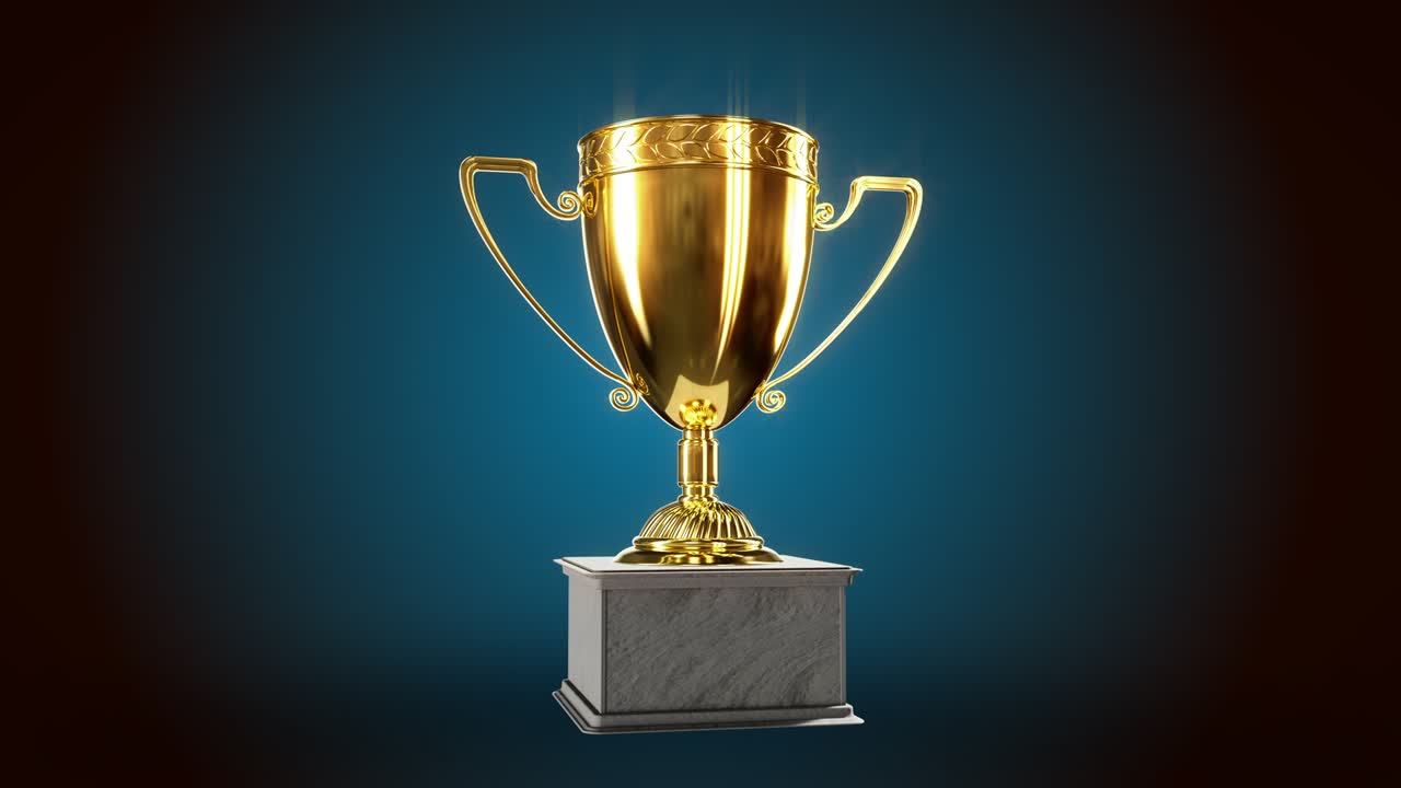 el cáliz de oro gira en el gradiente bg - video de bucle