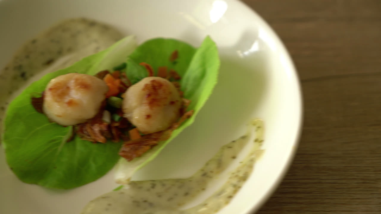 야채 가리비 껍질 구이