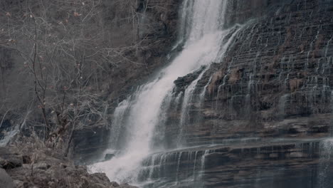 winter waterfall in the mountains