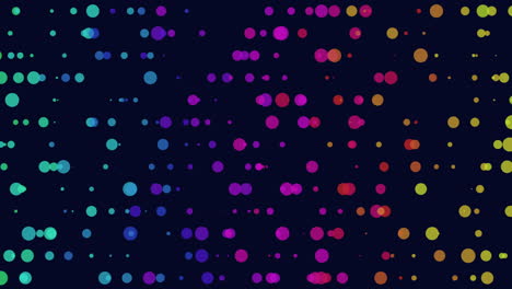 abstract rainbow dots pattern in rows