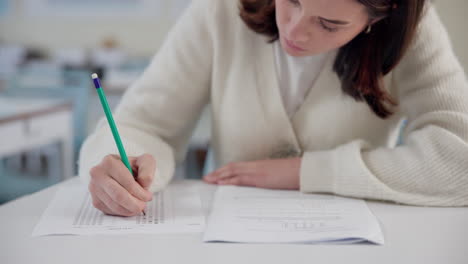 a student is taking a test