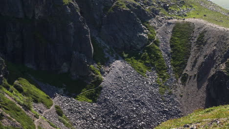 hiking trail at dromskaran canyon, travel destination in sweden