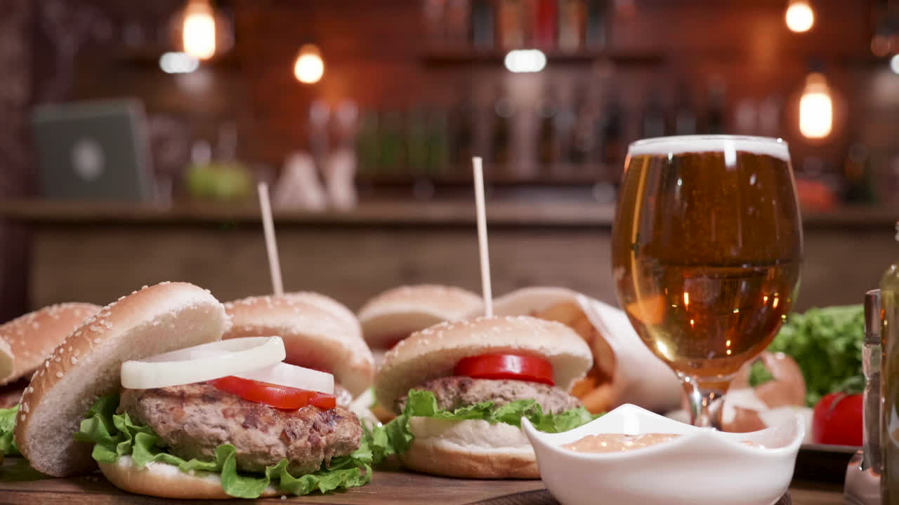 Burgers and Beer at the Pub