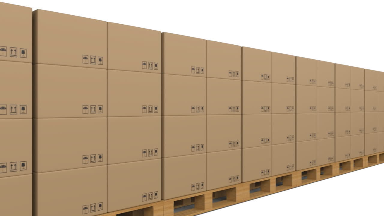 paquetes en el centro de envío