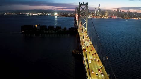 Baybridge-San-Francisco-Sonnenuntergang-Nachtmodus