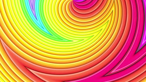 rainbow colors abstract stripes, background in 4k with bright shiny paint. smooth seamless animation with gradient color. curved lines 16