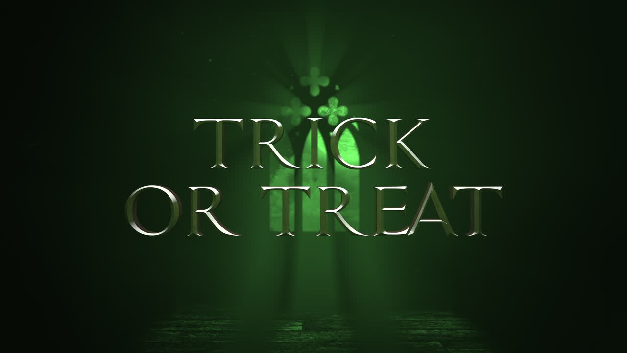 dilema gótico: truco o trato brillando a través de castillos de edad apertura