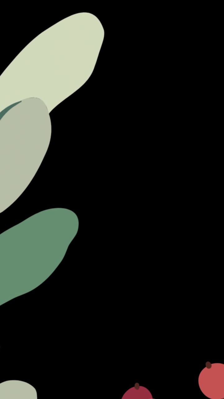 Animation of plants growing on black background