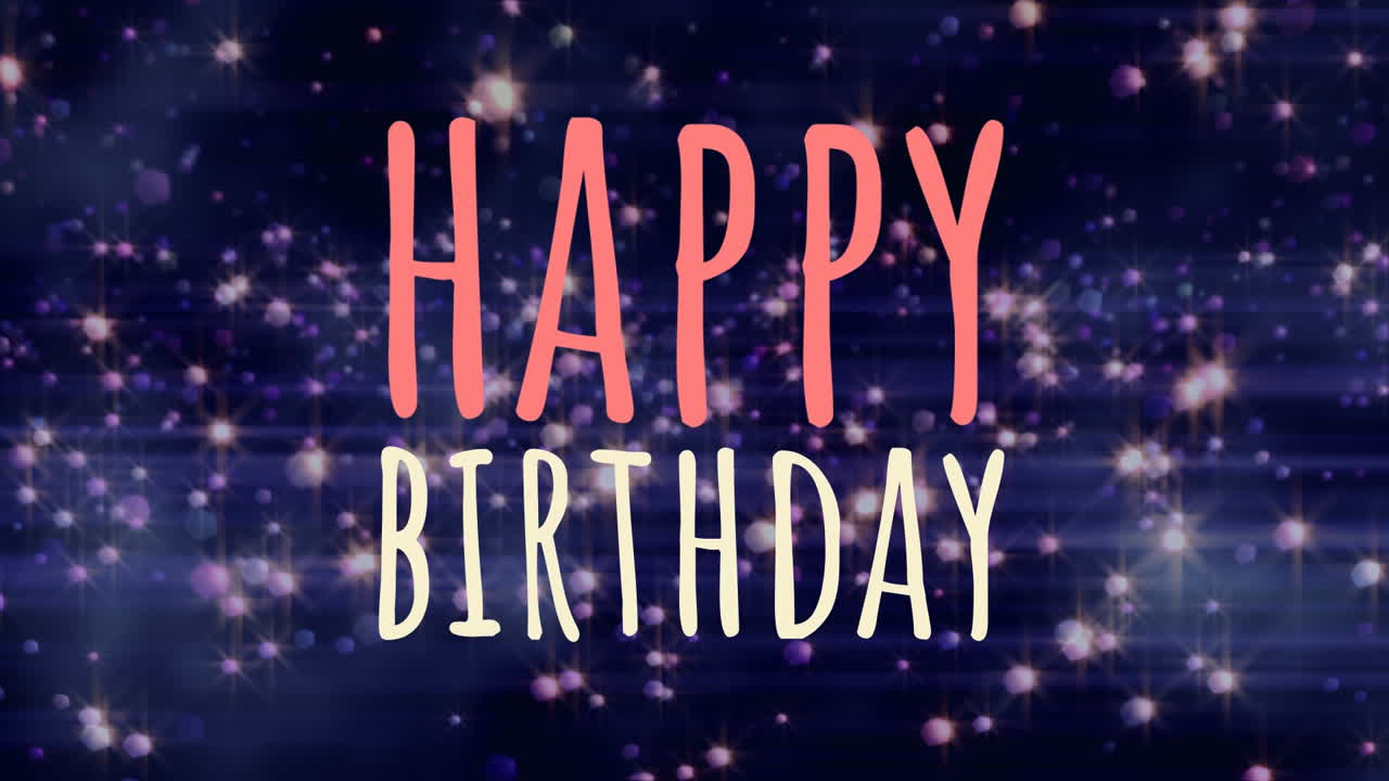 Happy birthday note against blue background