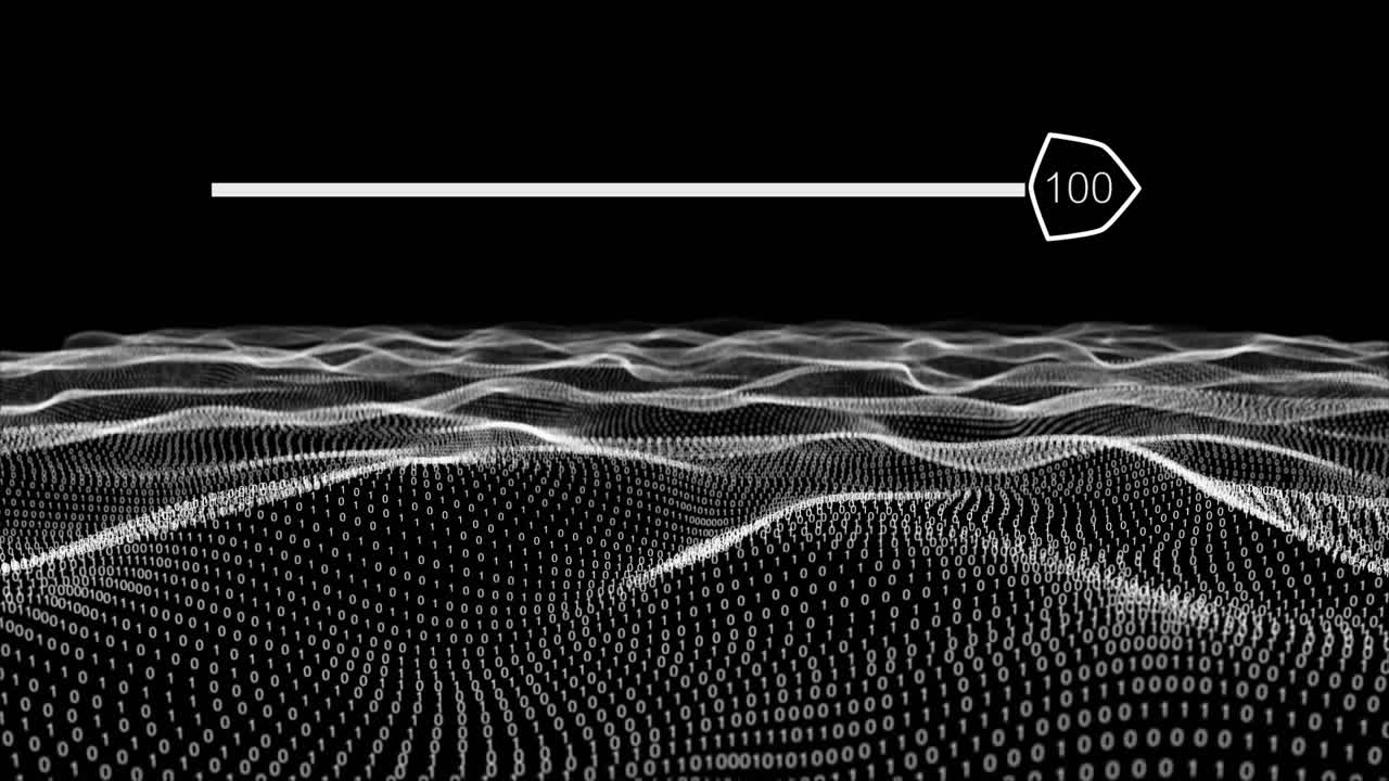 Digital composite of loading binary waves