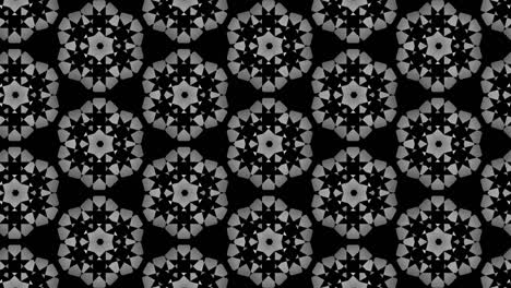 graphic pattern in black and white with stroboscopic and hypnotic effect, while increasing in size and then reducing it.