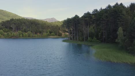 Aerial---General-shot-of-Lake-Doxa-in-Greece