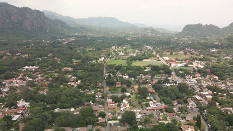 aerial view of tepoztlan mexico