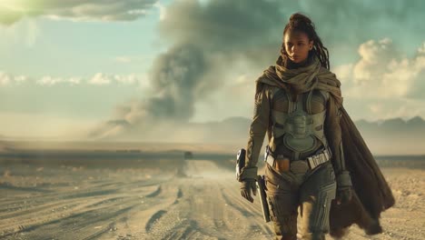 dystopian desert warrior