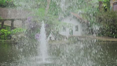 tropical garden fountain