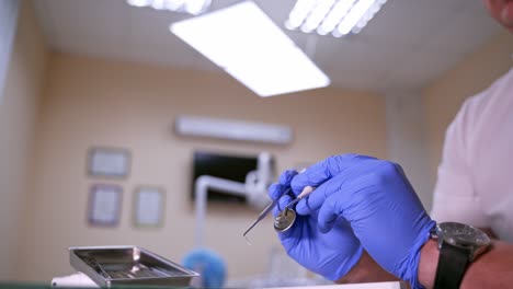 medical dental equipment. equipment and dental instruments in dentist office