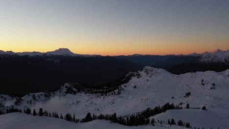 incredible evening colors in the mountains of british columbia in canada