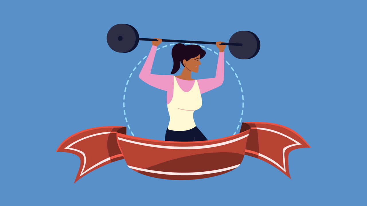 강한 여성 리프티겐 체중 연습 운동 성격