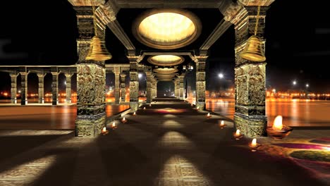 fondo de templo de estudio virtual 3d