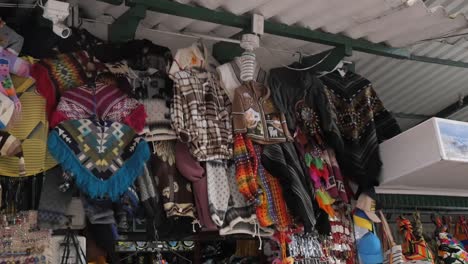 traditional colombian wool clothes shop in monserrate, bogota