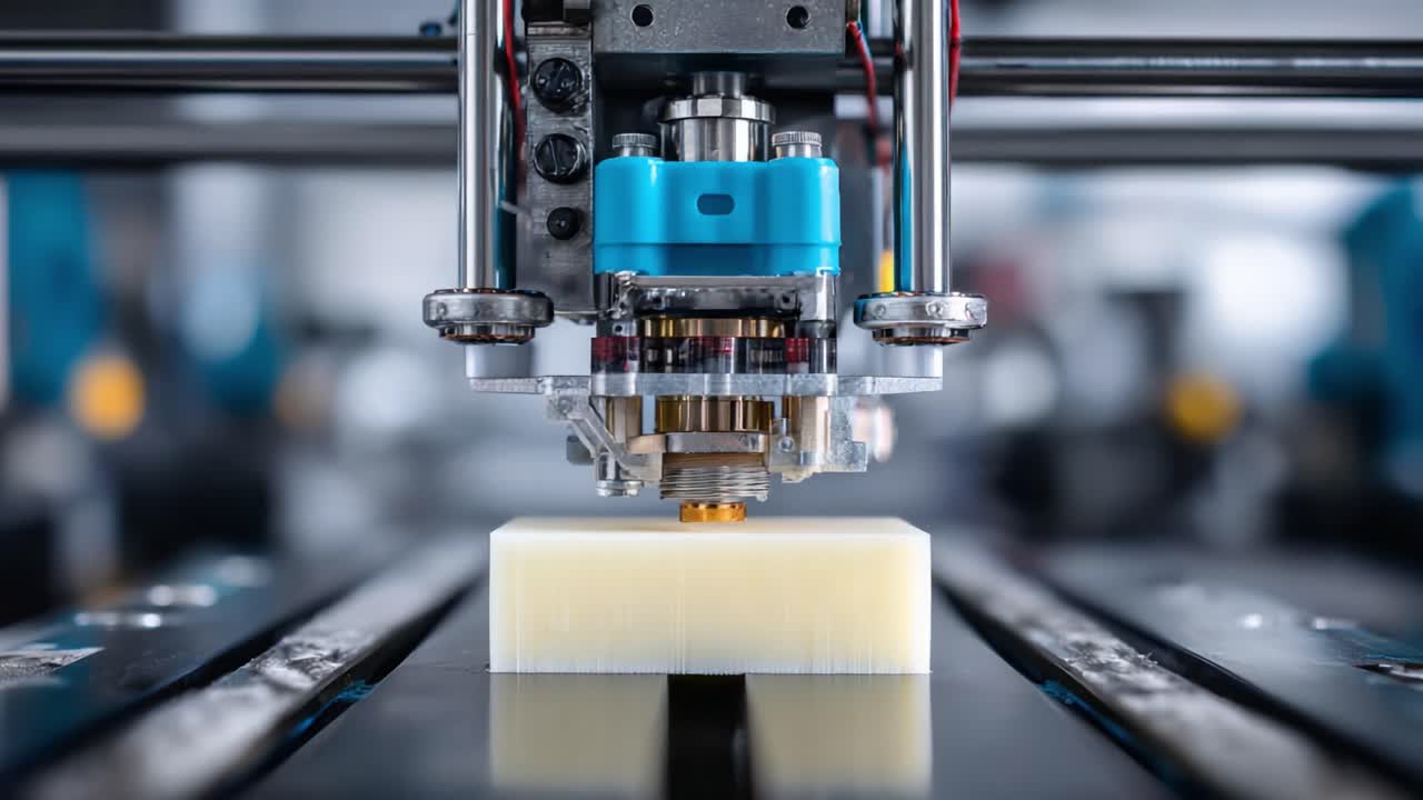 Advanced 3D Printing Process in Action: High-Precision Machine Depositing Material for Intricate Designs and Prototypes in a Controlled Environment