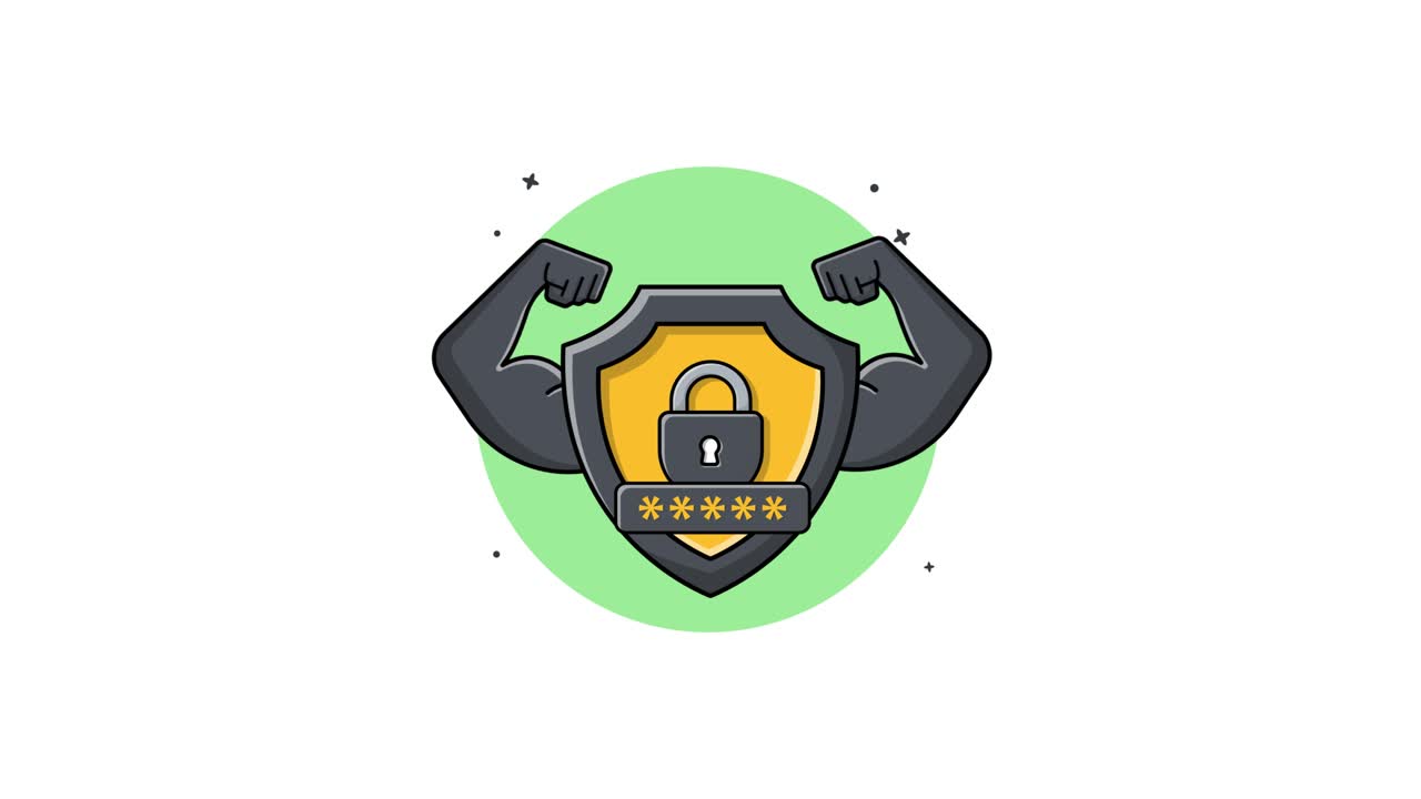 Scudo animato con lucchetto e sicurezza robusta della password