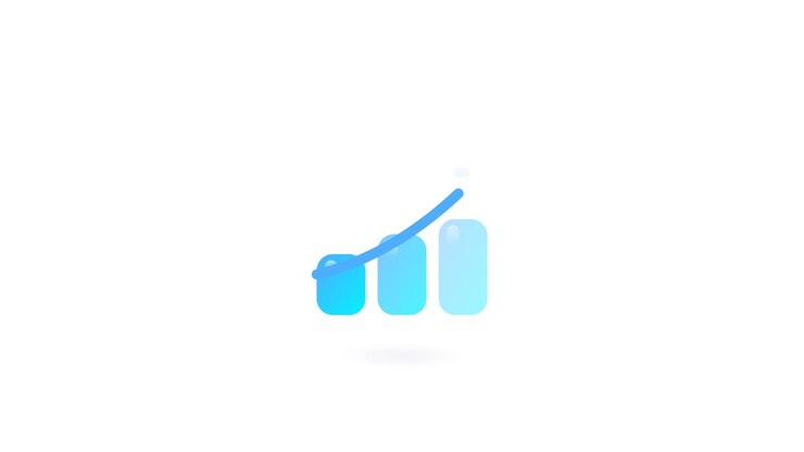Animated Bar Chart Showing Growth Trend
