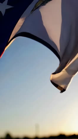 ecuadorian flag at sunset
