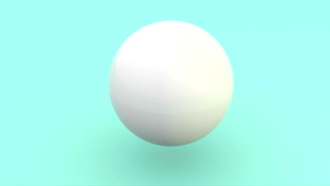 white sphere splitting into parts and rotating 3d footage. circle construction shifting isolated on blue background. sphere parts moving rendering animation. geometric shape object video