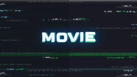 motion graphic of realistic vhs text effect