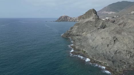 amazing scenery of rocky formations in ocean