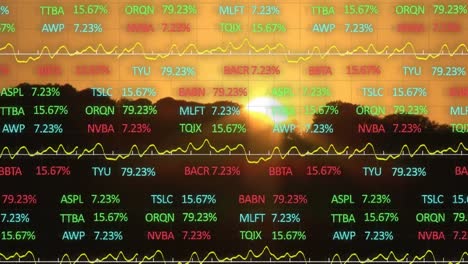 Animation-of-financial-data-processing-over-landscape