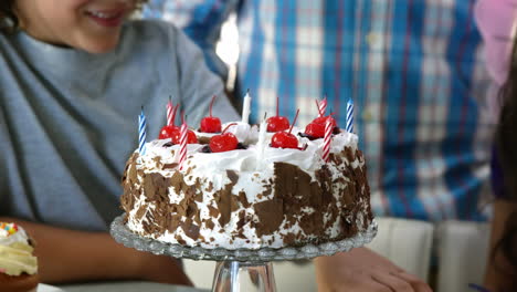 zoom en un pastel de cumpleaños