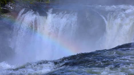 slow motion video ristafallet waterfall in the western part of jamtland is listed as one of the most beautiful waterfalls in sweden.