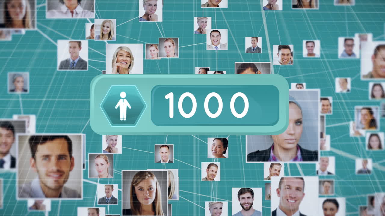 Pictures of men and women with numbers