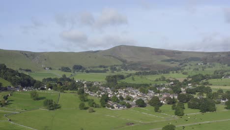 drone shot orbiting castleton 02