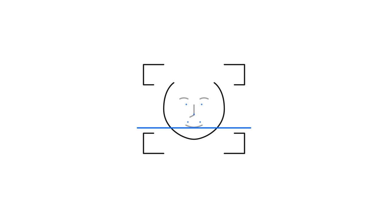 Digital Facial Recognition Scanning Process Animation