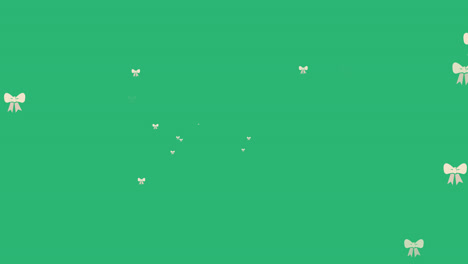 Animación-De-Pajaritas-Flotando-Sobre-Fondo-Verde