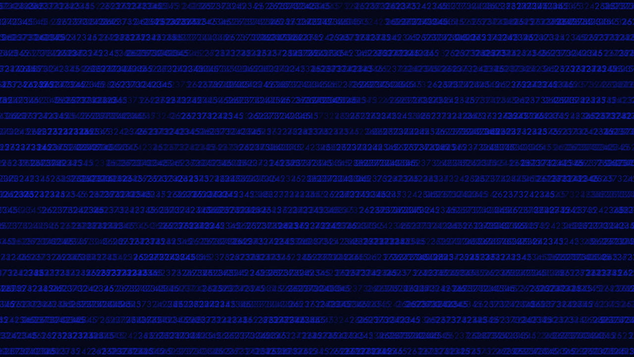 Matrix binary code from numbers in dark space