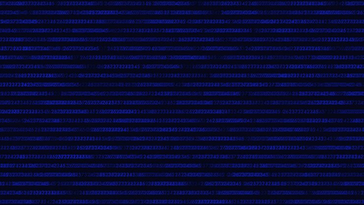 Matrix binary code from numbers in dark space