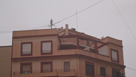 house against the gray sky