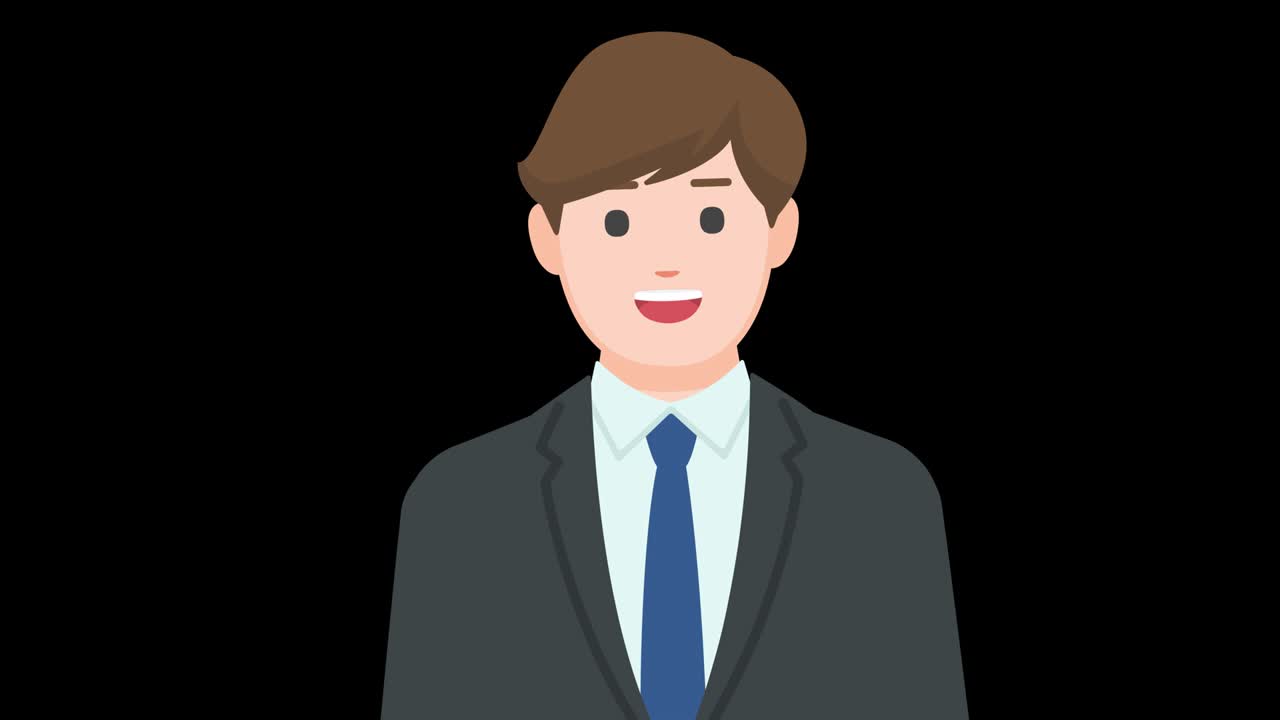 대화하는 사업가 알파 채널로 고립되어 있습니다.