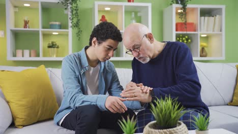 Grandpa-gives-advice-to-his-curious-grandson.