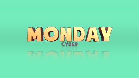 Cyber-Monday-cartoon-text-on-green-gradient-color