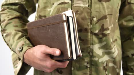 sección media del soldado que tiene lácteos en fondo blanco