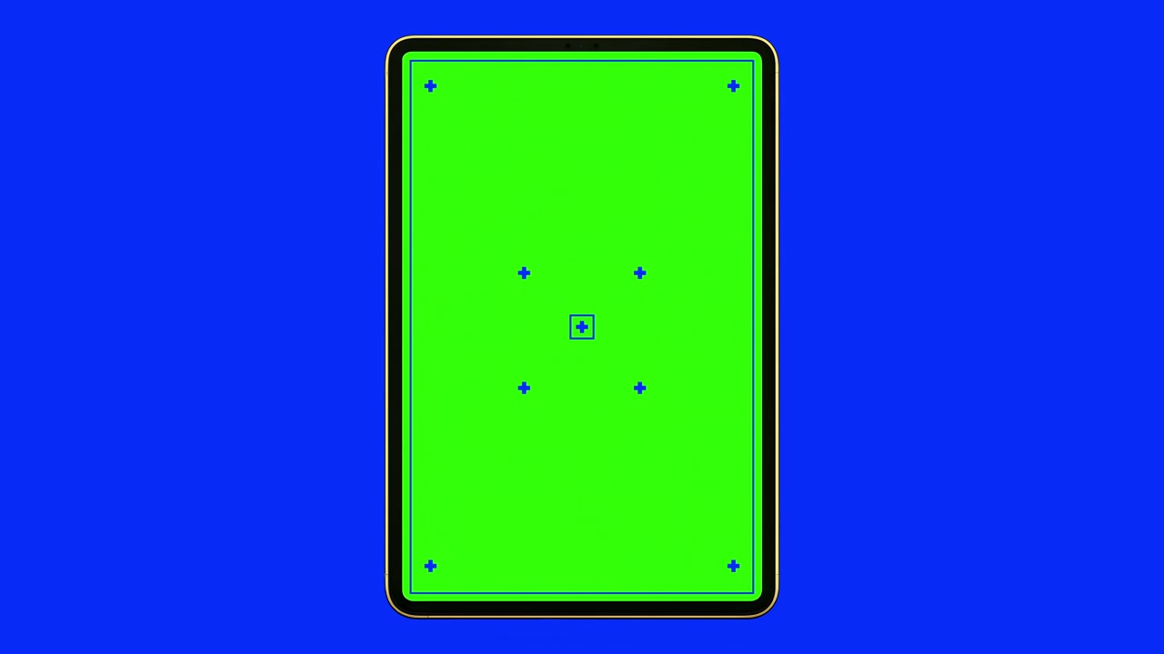 Cornice realistica di tablet smart iPad che si anima dal basso, si ingrandisce e si anima uscendo dal basso. Modello grafico concettuale di mockup di tablet smart iPad. 4K.
